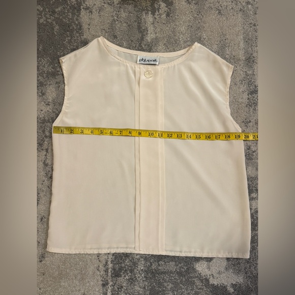 PBJ Sport Cream Boxy Buttoned Blouse - Picture 3 of 5